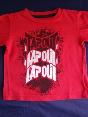 Tapout Red Short Sleeve Tee with Bold White Logo 3T